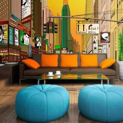 Kuvatapetti Artgeist Elinvoimainen kaupunki - NY, 270x450cm