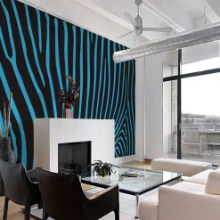 Kuvatapetti Artgeist Turquoise Zebra Pattern, eri kokoja