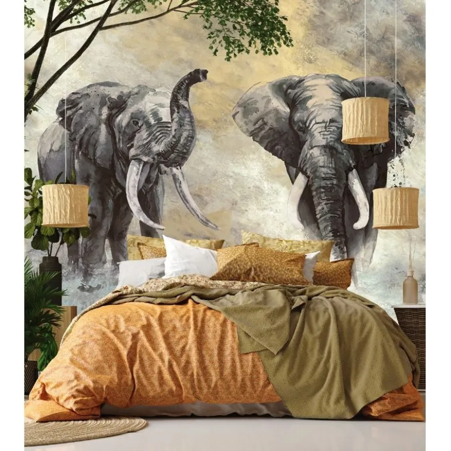 Kuvatapetti Marburg Travertino 33100, 318x270cm, beige, harmaa