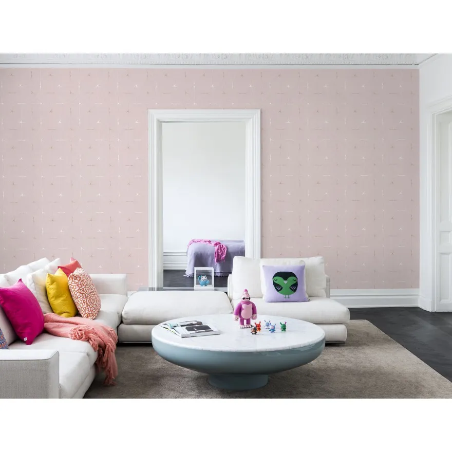 Kuvatapetti Rebel Walls Perfect Fit Powder Pink, non-woven, mittatilaus