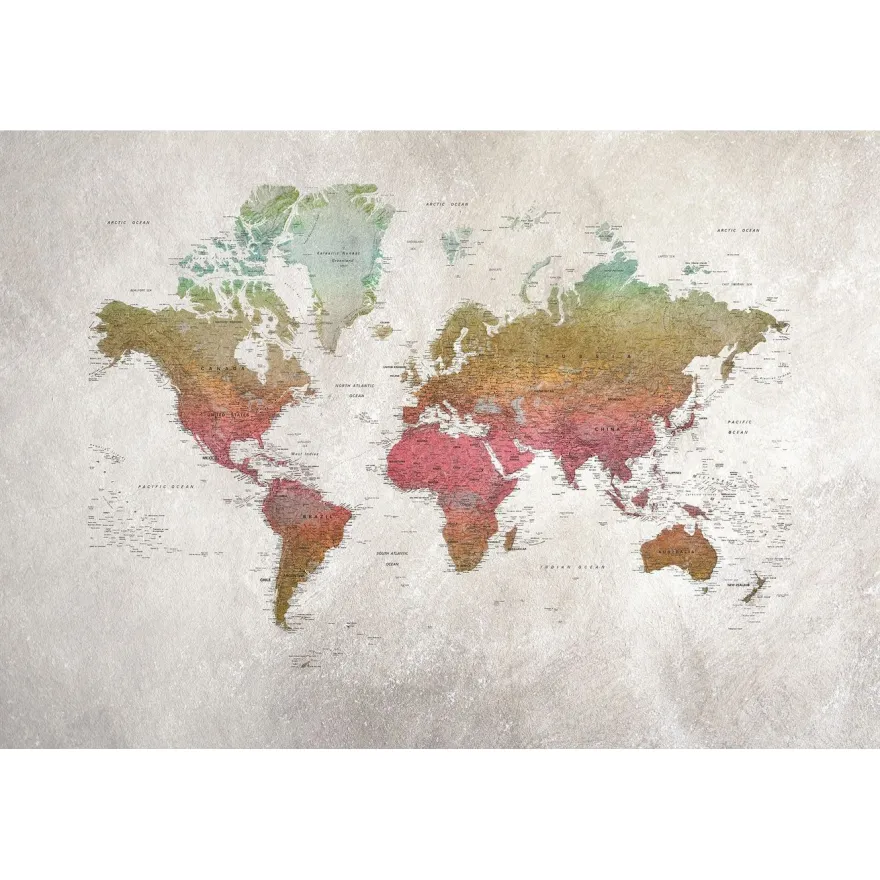 Kuvatapetti Rebel Walls School Atlas Rainbow, non-woven, mittatilaus