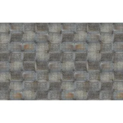 Kuvatapetti Rebel Walls Tin Plates Ontario Black, non-woven, mittatilaus
