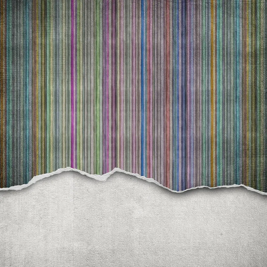 Kuvatapetti Rebel Walls Worn Wall Multi Stripe, non-woven, mittatilaus