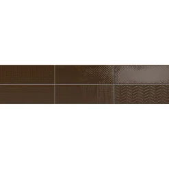 Kuviolaatta Pukkila Soho Chocolat, kiiltävä, struktuuri, 297x97mm