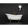 Kylpyamme Westerbergs Victoria 157, 215l, 1570x760mm, valkoinen, valkoiset jalat
