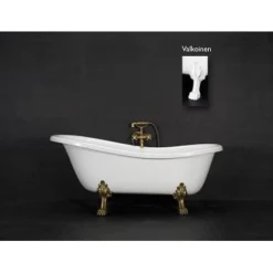 Kylpyamme Westerbergs Victoria 157, 215l, 1570x760mm, valkoinen, valkoiset jalat