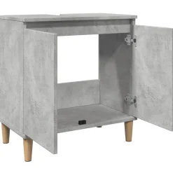 Kylpyhuoneen allaskaappi betoninharmaa 58x33x60 cm tekninen puu (57113)