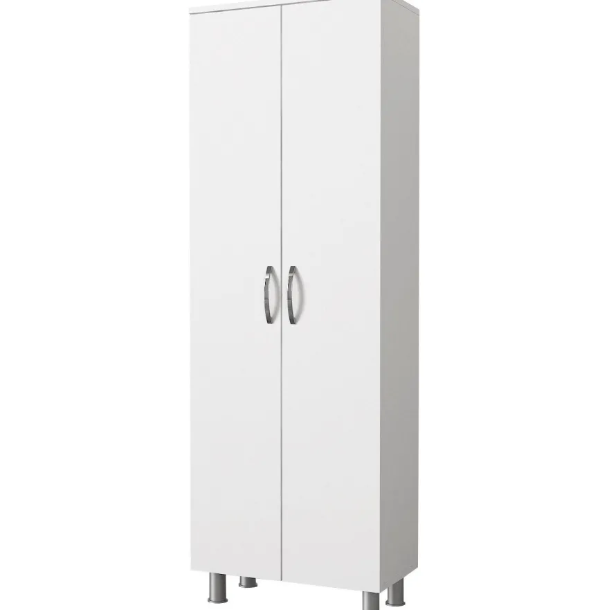 Kylpyhuoneen kaappi Linento Furniture Arizona 2, 59.4x173.6cm, valkoinen