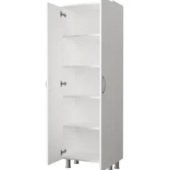 Kylpyhuoneen kaappi Linento Furniture Arizona 2, 59.4x173.6cm, valkoinen