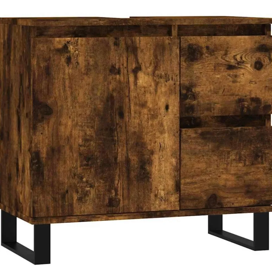 Kylpyhuoneen kaappi teknisestä puusta, 65x33x60 cm, eri värejä (29866)