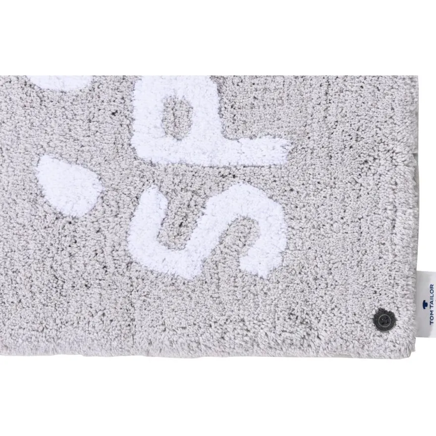 Kylpyhuoneen matto Tom Tailor Cotton Design Splash, 60x100cm/70x120cm, harmaa