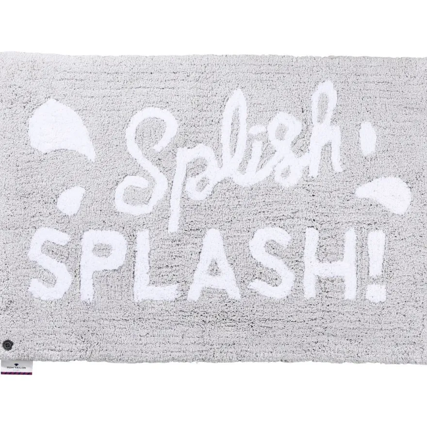 Kylpyhuoneen matto Tom Tailor Cotton Design Splash, 60x100cm/70x120cm, harmaa
