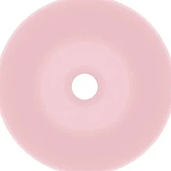 Kylpyhuoneen pesuallas keraaminen pinkki pyöreä