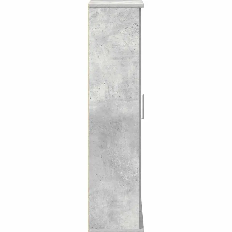 Kylpyhuonekaappi rullatelineellä Betoninharmaa 39x22x90 cm (58527)