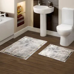 Kylpyhuonemattosetti Linento Kt479, 2kpl, harmaa