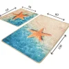 Kylpyhuonemattosetti Linento Stella Marina, 2kpl, sininen/beige