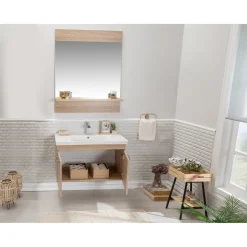 Kylpyhuoneryhmä Linento Bathroom Sequoia peili, eri kokoja