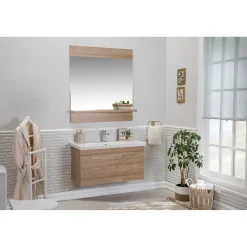 Kylpyhuoneryhmä Linento Bathroom Sequoia peili, eri kokoja