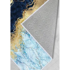 Kynnysmatto Linento HMNT768, 50x80cm, sininen/kulta