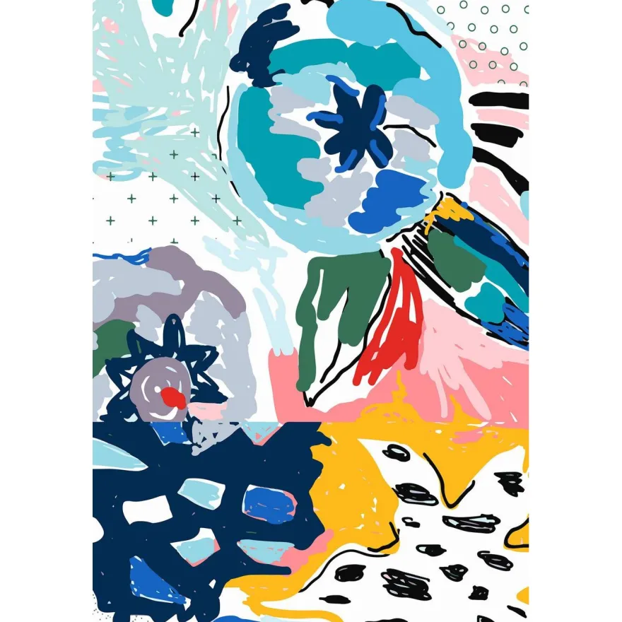 Kynnysmatto Linento Wookece185, 50x80cm, monivärinen