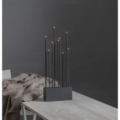 Kynttelikkö Star Trading Buzz, 600x230x60mm, harmaa