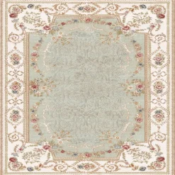 Käytävämatto Linento EEXFAB465, 80x200cm, beige/turkoosi