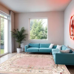 Käytävämatto Linento Els Jaki 80x150cm vaaleanpunainen