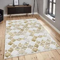 Käytävämatto Linento Els2389, 80x120cm, beige/valkoinen