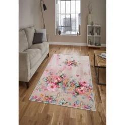 Käytävämatto Linento EXFAB316, beige/roosa, eri kokoja