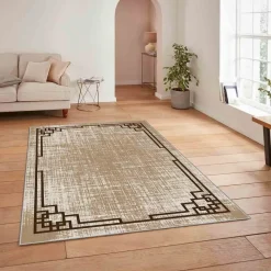 Käytävämatto Linento HM-CRP25-15, 80x140cm, ruskea/beige