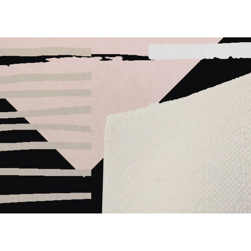 Käytävämatto Linento HMNT134, 80x150cm, musta/keltainen