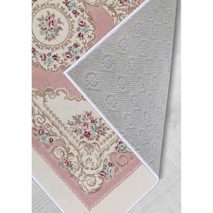Käytävämatto Linento HMNT675, 80x200cm, roosa/beige