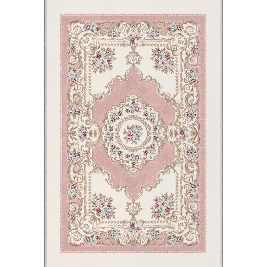 Käytävämatto Linento HMNT675, 80x200cm, roosa/beige