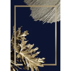 Käytävämatto Linento HMNT884, 80x150cm, sininen/kulta