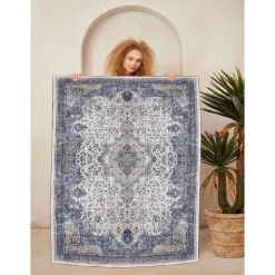 Käytävämatto Linento Woosonil066, 80x150cm, sininen