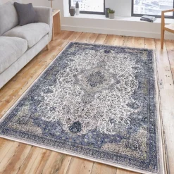 Käytävämatto Linento Woosonil066, 80x150cm, sininen