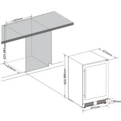 Laatikkojääkaappi Frigelux RE2T136A, 59,5cm, 77 l, teräs