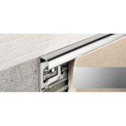 Laattalista Progress Profiles Projolly Quart, 2,7m, 11mm, anodisoitu hopea