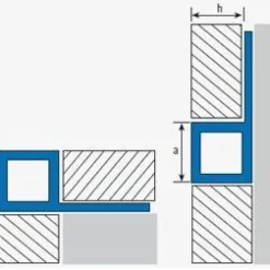 Laattalista/ulkokulma Euroshrink kantikas pvc 212, 2.55m, eri vaihtoehtoja