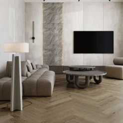 Laminaatti Kronoflooring Herringbone Aged Montana More MultiRoom, kalanruoto, tammi, 8 mm, 0,87 m²/pkt