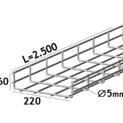 Lankahylly Aisi 316l 220/60/5mm RST