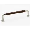 Lankavedin Beslag Design 1353, 142x7x34 mm, cc 128 mm, nahka, kromi