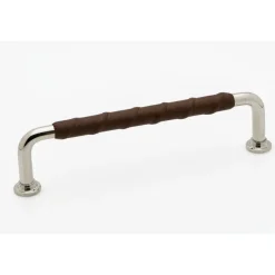 Lankavedin Beslag Design 1353, 142x7x34 mm, cc 128 mm, nahka, kromi