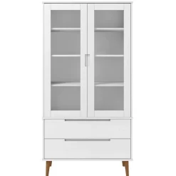 Lasikaappi Molde 90x35x175cm, mänty, eri värejä