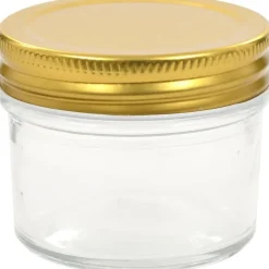 Lasiset hillopurkit kullan värisillä kansilla 48 kpl 110 ml