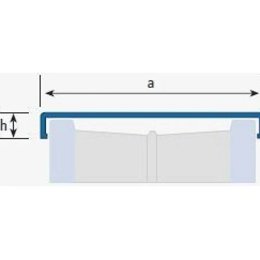 Lasitiilen kehyslista Euroshrink rst 265s, 84x10mm x 2.5m, kiiltävä teräs
