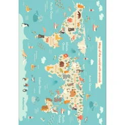 Lastenhuoneen matto Linento Els577, 100x150cm, sininen