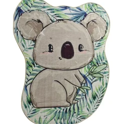 Lastenhuoneen matto Linento Koala Shape, 140x190cm, vihreä/harmaa