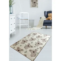 Lastenhuoneen matto Linento Koala, 80x120cm, harmaa