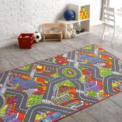 Lastenhuoneen matto Tyyni Design Big City, harmaa, eri kokoja